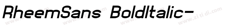RheemSans BoldItalic字体转换